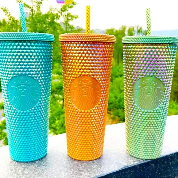 Starbucks 2025 Lime Green With Blue Twist-To-Seal Leakproof  Venti Overseas Starbucks Green Oil Slick Tumbler display picture 1